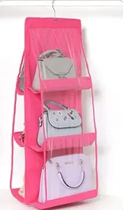 For Wardrobe Closet Transparent Storage Bag Hanging Handbag Organizer Door Wall Clear Sundry Shoe Bag with Hanger Pouch