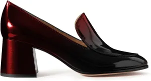 FOWT Women's Round Toe High Chunky Heel Pumps, Side V Cut Slip On Pumps for Ladies, Casual Comfy Non-Slip Office Party Dress Unisex Shoes US Size 4-16