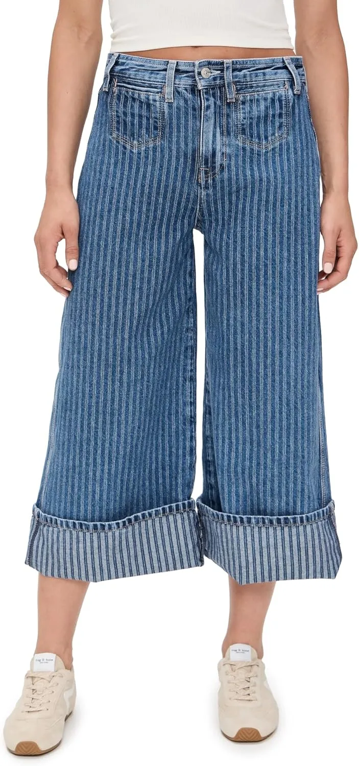 Free People Women's Brette Cropped Wide Leg Jeans