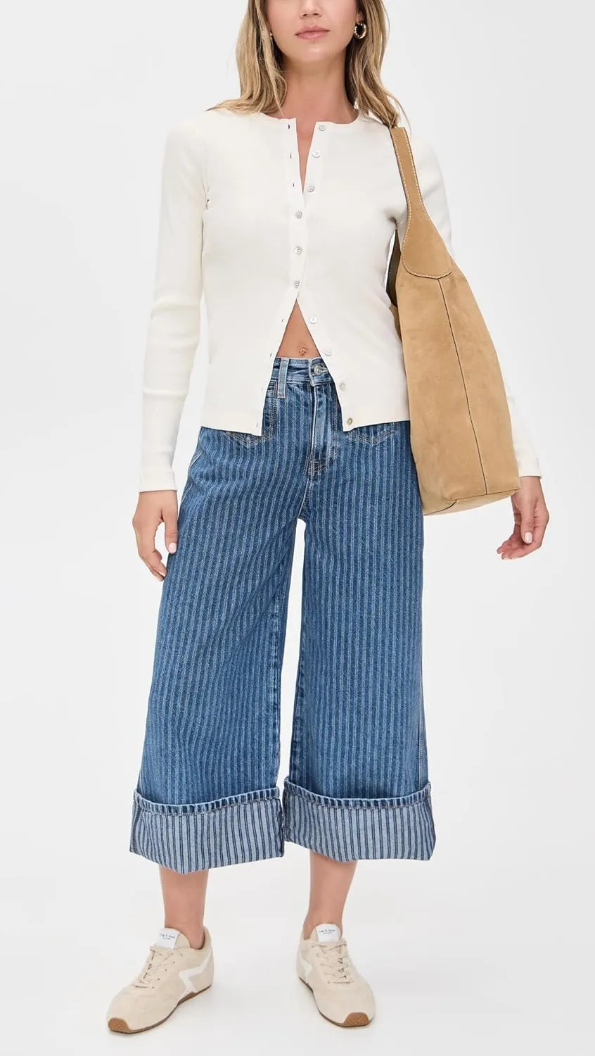 Free People Women's Brette Cropped Wide Leg Jeans