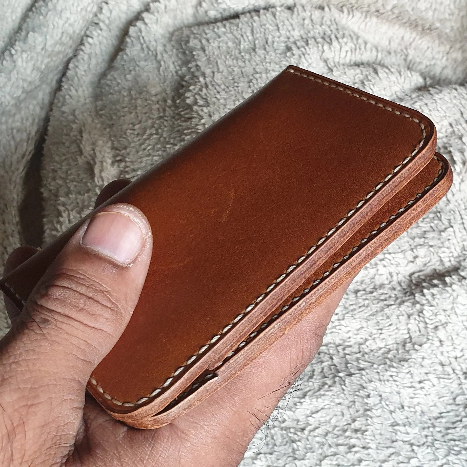 Full grain leather card holder