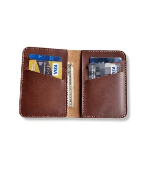 Full grain leather card holder