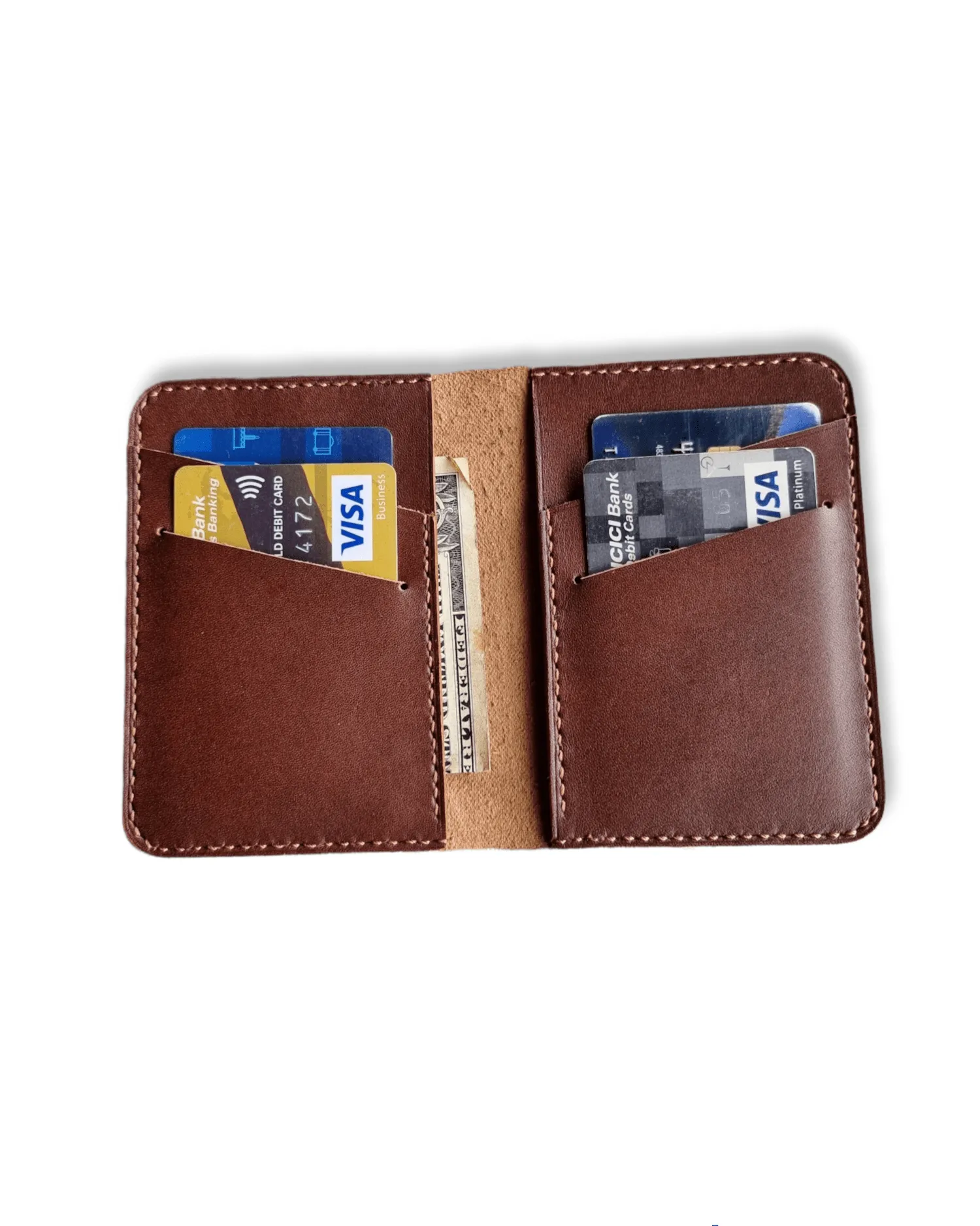 Full grain leather card holder