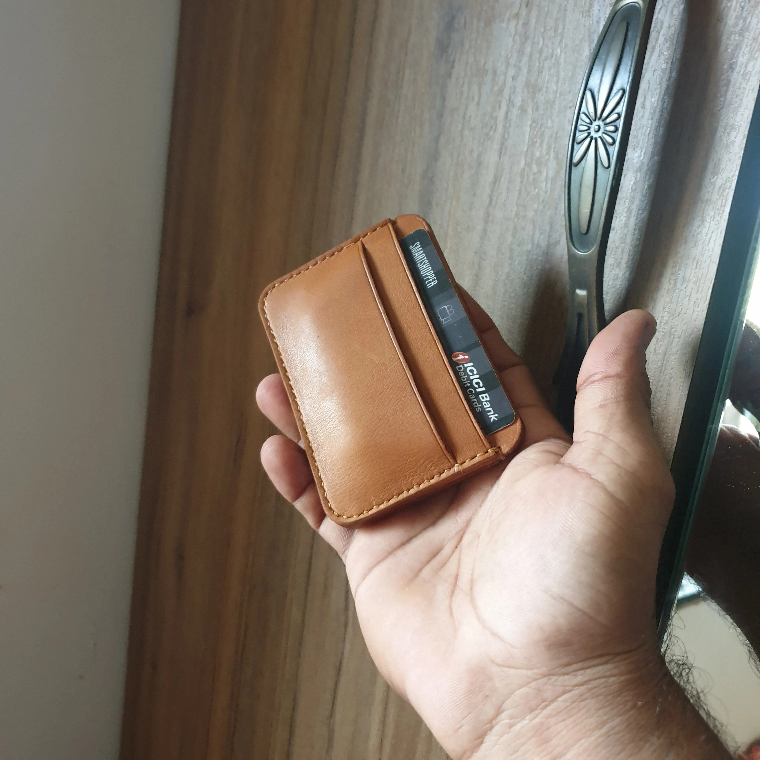 Fullgrain leather card holder