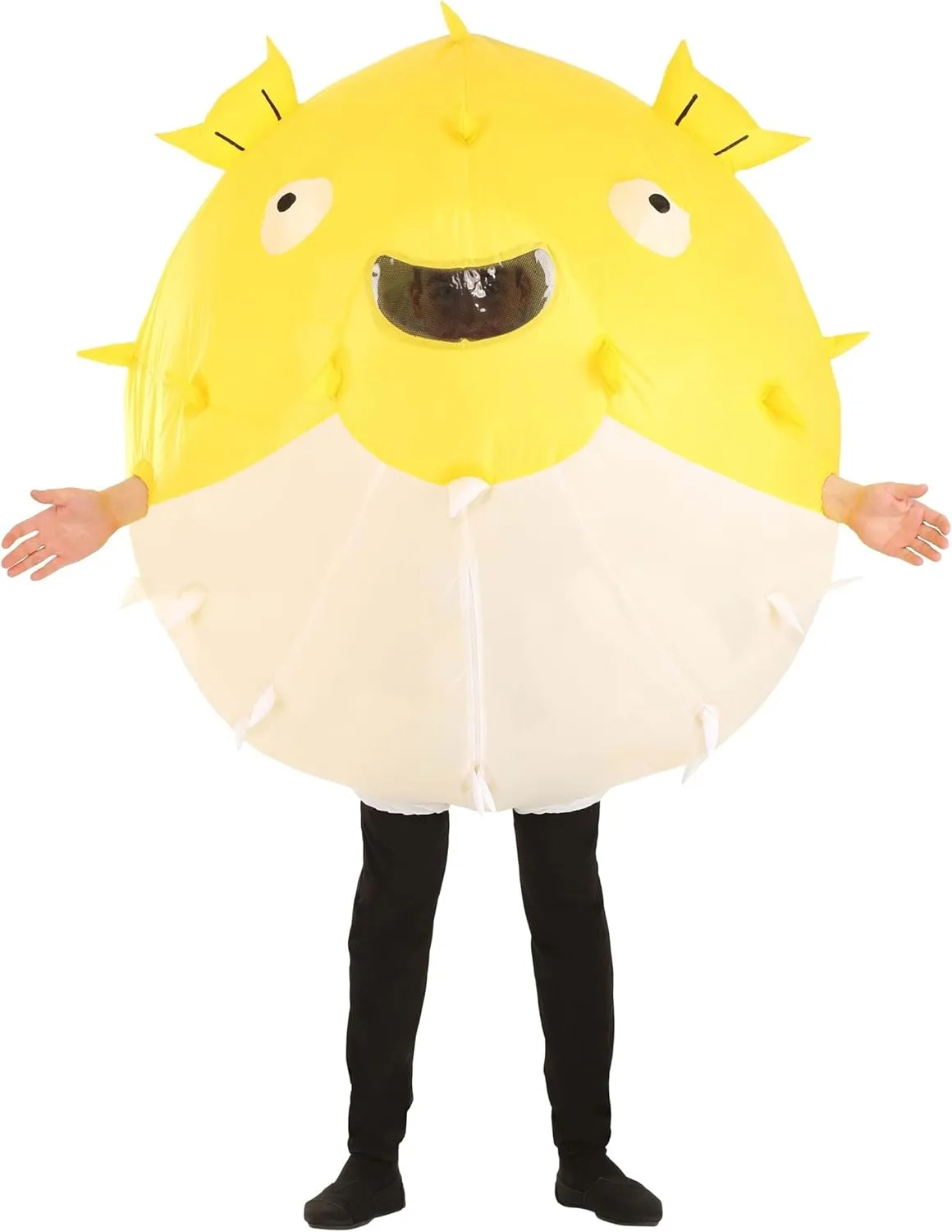 Fun Costumes Inflatable Puffer Fish Costume Adult | Air Blow-Up Fish & Sea Creature Cosplay Outfit | Funny Animal Parade
