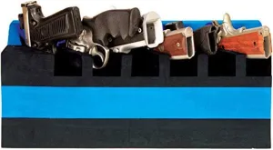 G. Outdoor Products 6 Pistol Soft Foam Cradle Holder Organizer for Pistol Safe Storage - Black/Blue