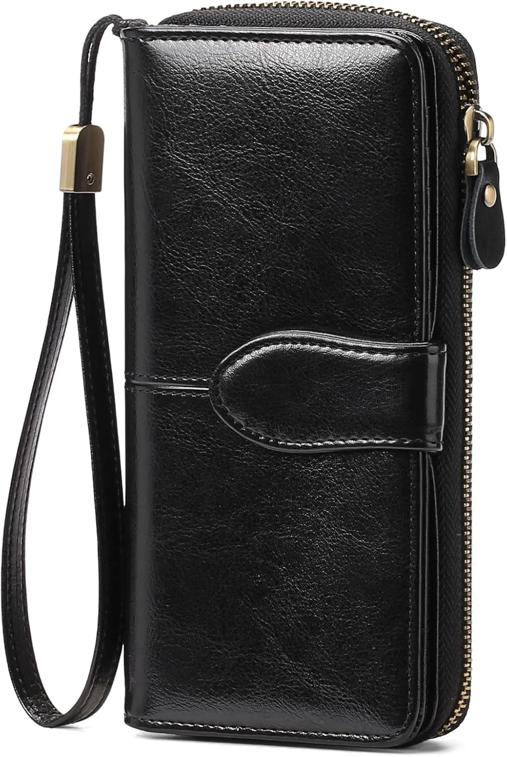 GAEKEAO Wallet for Women Clutch RFID Blocking Leather Wristlet Purse Large Capacity Credit Card Holder Zip Around Wallets