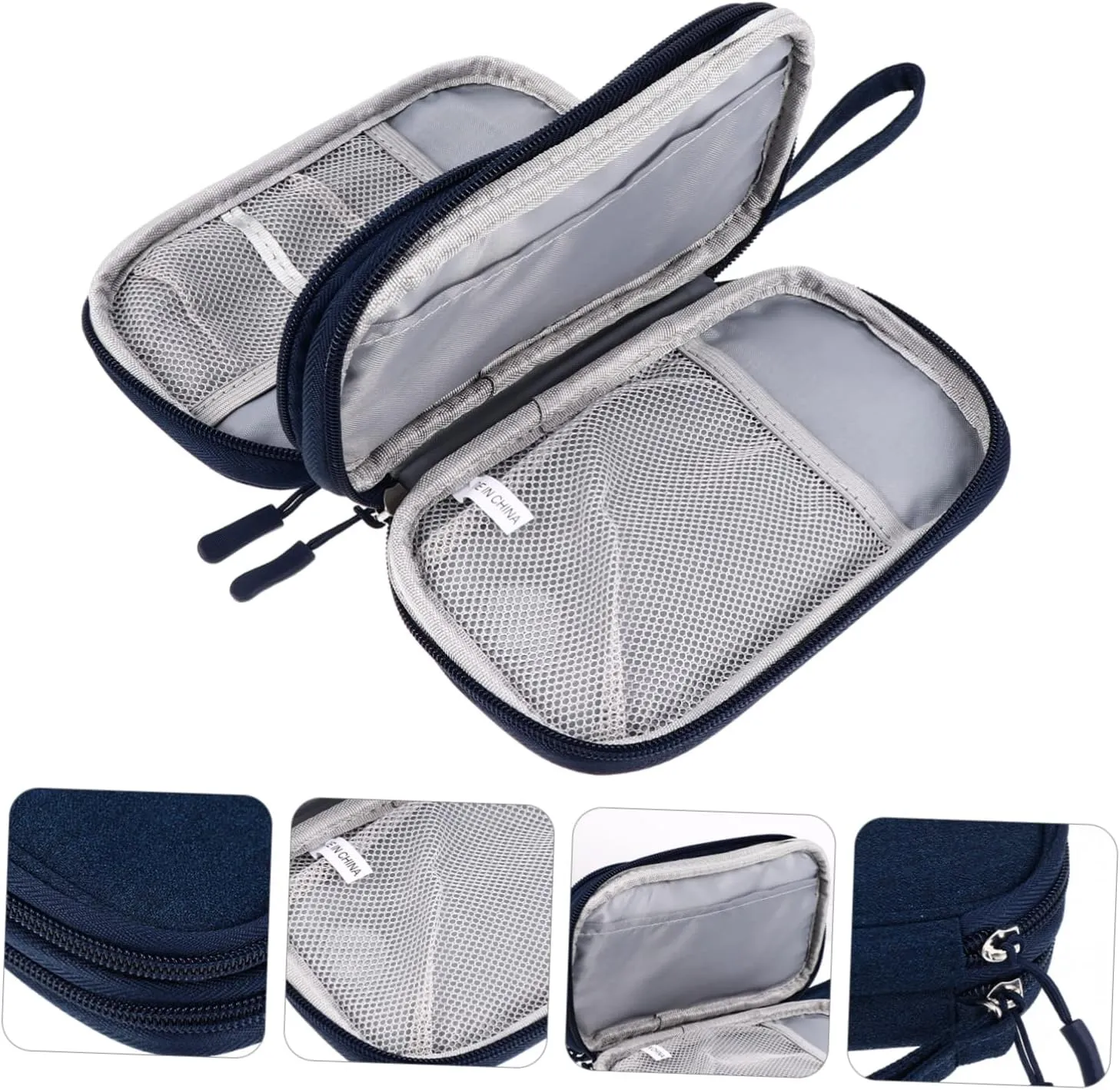 Gatuida 2 Pcs Household Headphone Bag Power Bank Carry Bag Travel-friendly Electronics Organizer Compartments