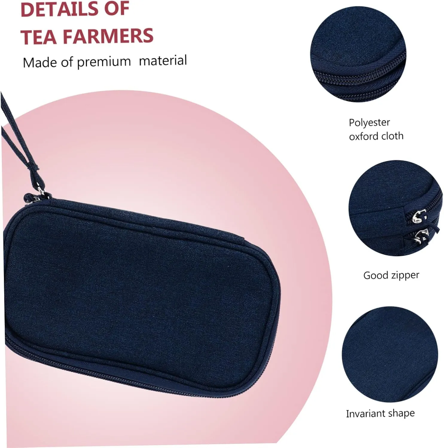 Gatuida 2 Pcs Household Headphone Bag Power Bank Carry Bag Travel-friendly Electronics Organizer Compartments