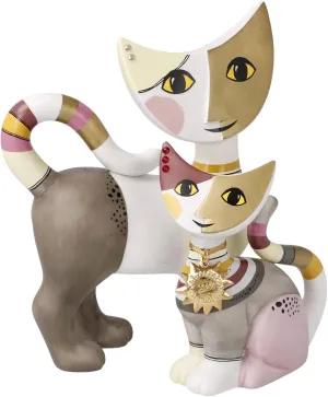 Göbel Figurine Rosina Wachtmeister Felia e Emilio Annual Cat 2022 Limited with Certificate, Multicoloured, 15 x 9.5 x 16.5 cm