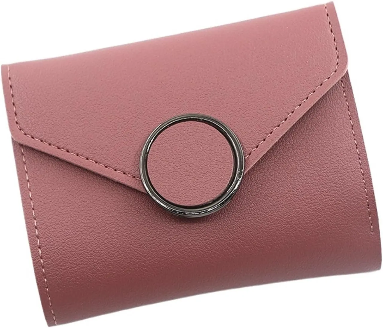 Generous Ladies Short Three Fold Wallet Card Purse Purse Purse Purse Purse Purse Purse(Black-JoJo's Bizarre Adventure1)