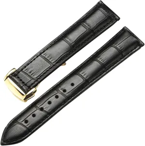 Genuine Leather Watch Strap for Omega Watch wristband 19mm 20mm 22mm Deployant Clasp Black Brown Watchband Bracelet