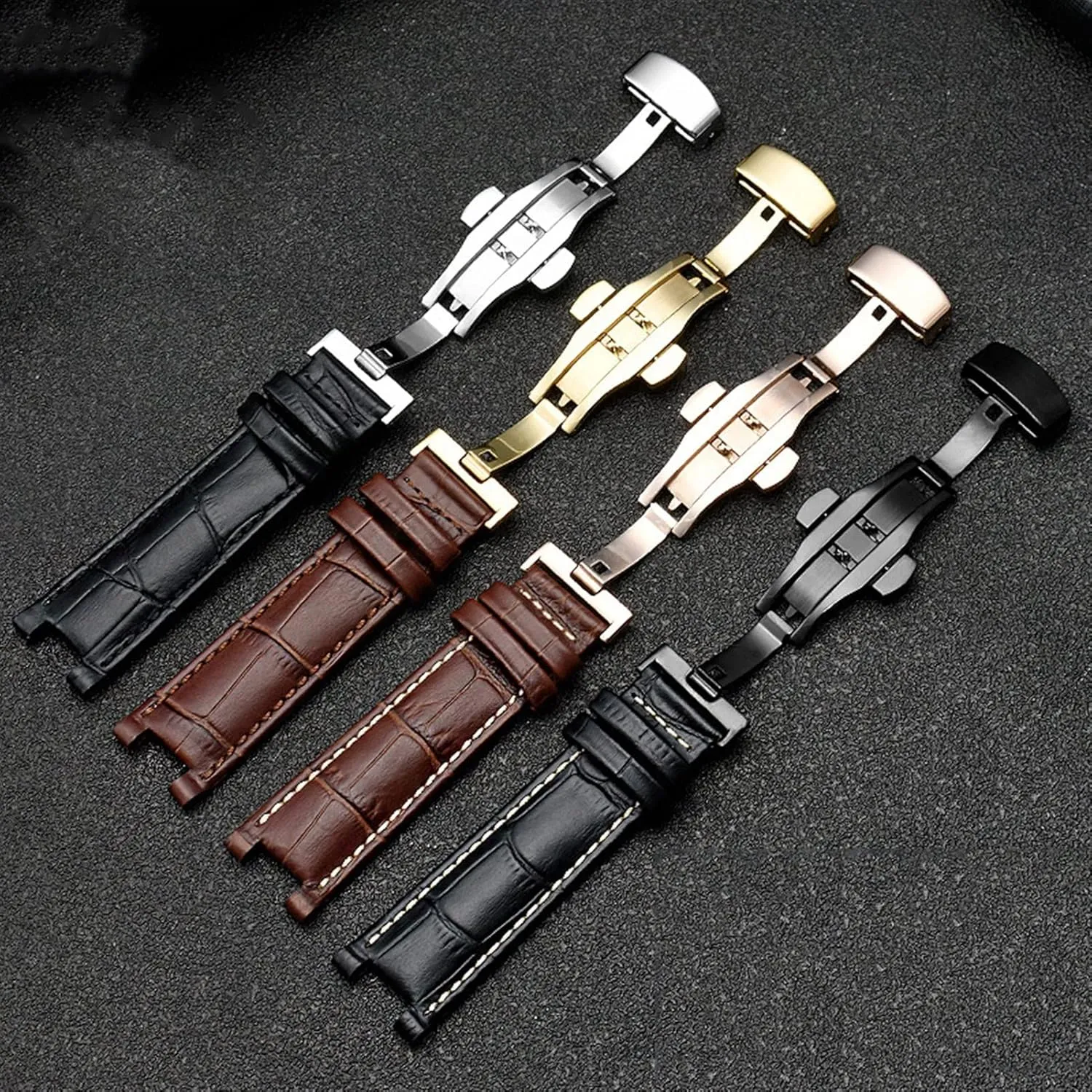 Genuine Leather Watchband For GC 22 * 13mm 20 * 11mm Notched Strap Withstainless Steel Butterfly Buckle Men And Women Watch Belt