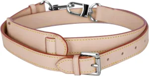 Genuine Vachetta Leather Crossbody Replacement Straps for Purses Shoulder Bags (1"W Yellow-Silver Locks)