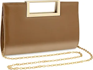 Gets Clutch Purses for Women PU Leather Evening Handbag for Formal Wedding Party Clutches Small Crossbody Bag with Chain