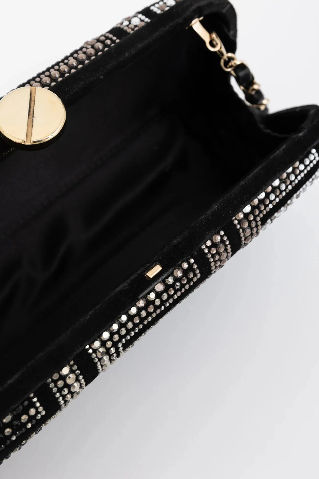 Gianni Versace Couture Velvet and Crystal Bag (removable strap)