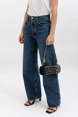 Gianni Versace Couture Velvet and Crystal Bag (removable strap)