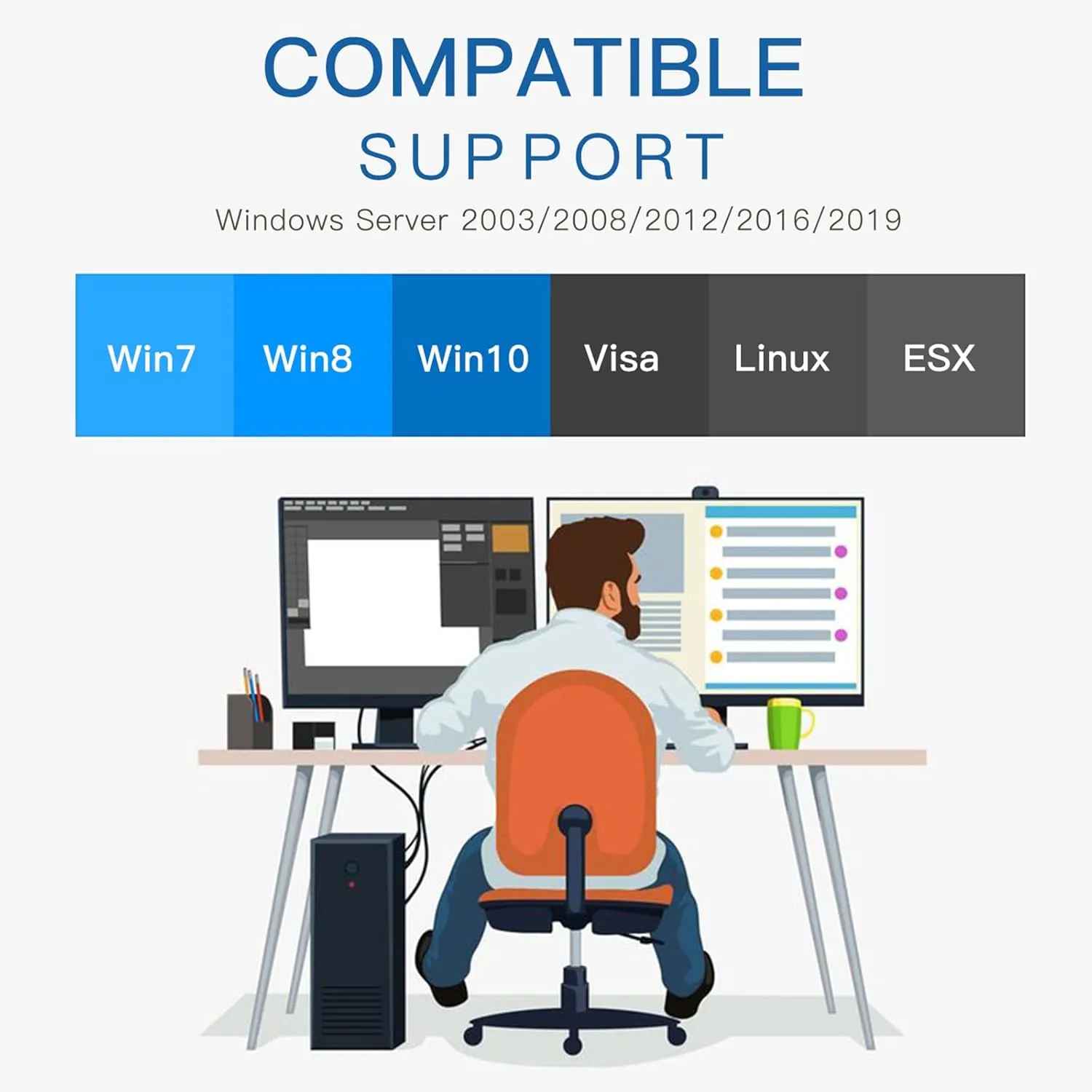 Gigabit Dual NIC with Intel 82576 Chip, 1Gb Network Card Compare to Intel E1G42ET NIC, 2 RJ45 Ports, PCI Express 2.1 X1, Ethernet Card with Low Profile for Windows/Windows Server/Linux