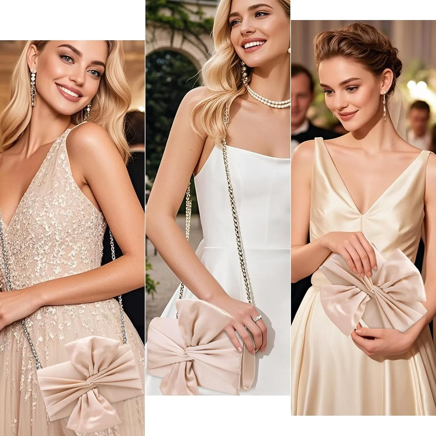 Glitter Clutch Bags for Women Evening Wedding Purse Sparkly Shiny Handbag for Women Elegant Ladies Party Clutches