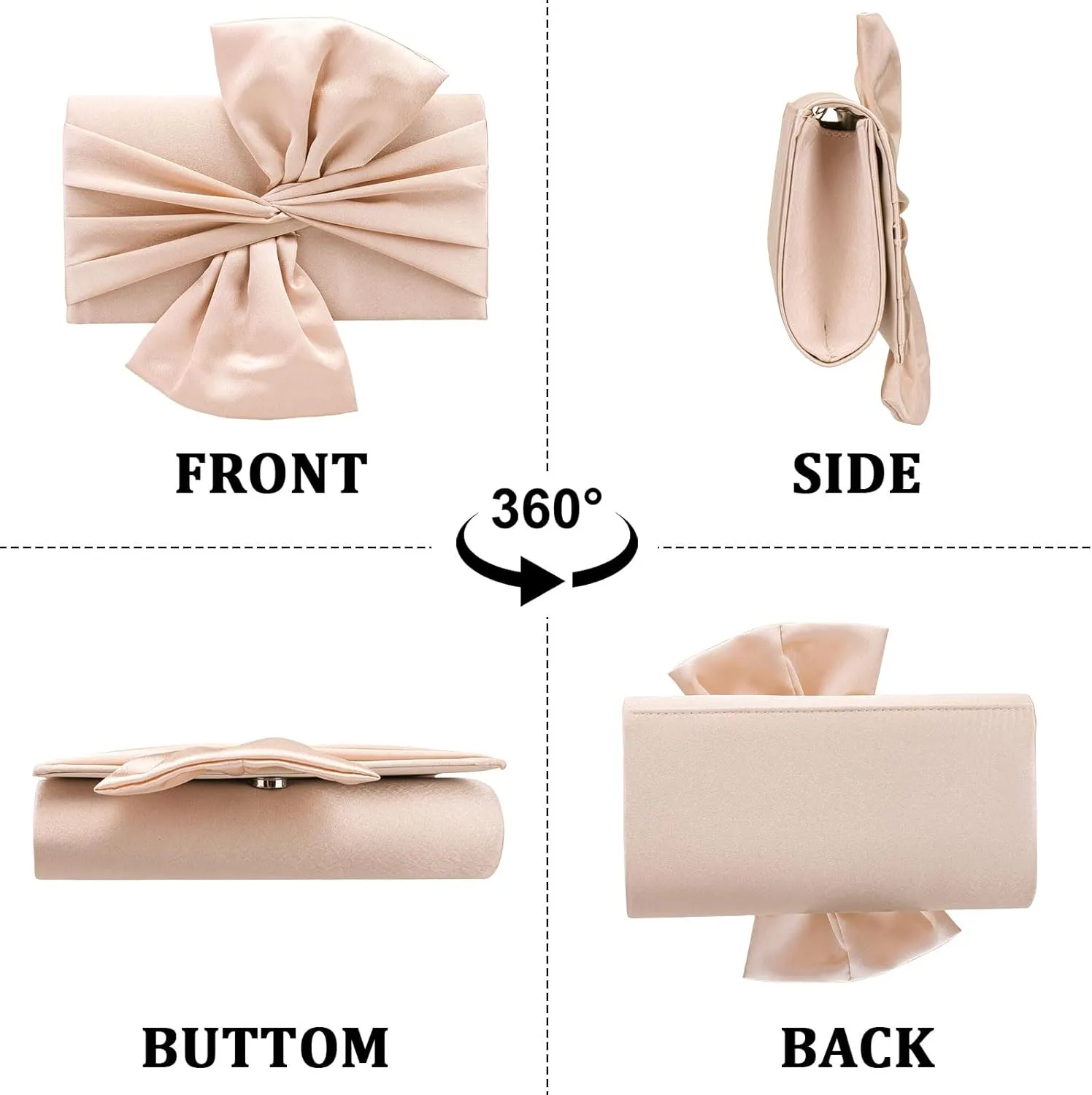 Glitter Clutch Bags for Women Evening Wedding Purse Sparkly Shiny Handbag for Women Elegant Ladies Party Clutches