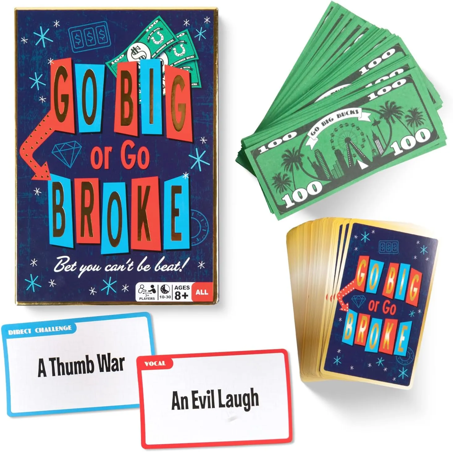 Go Big or Go Broke by EAP Toy & Games – Game Night Just got Bigger Than Charades | Bet The Big Bucks with This Party Game for Kids, Family, Friends & Teens | Easy, Hilarious Fun for 3 or More Players