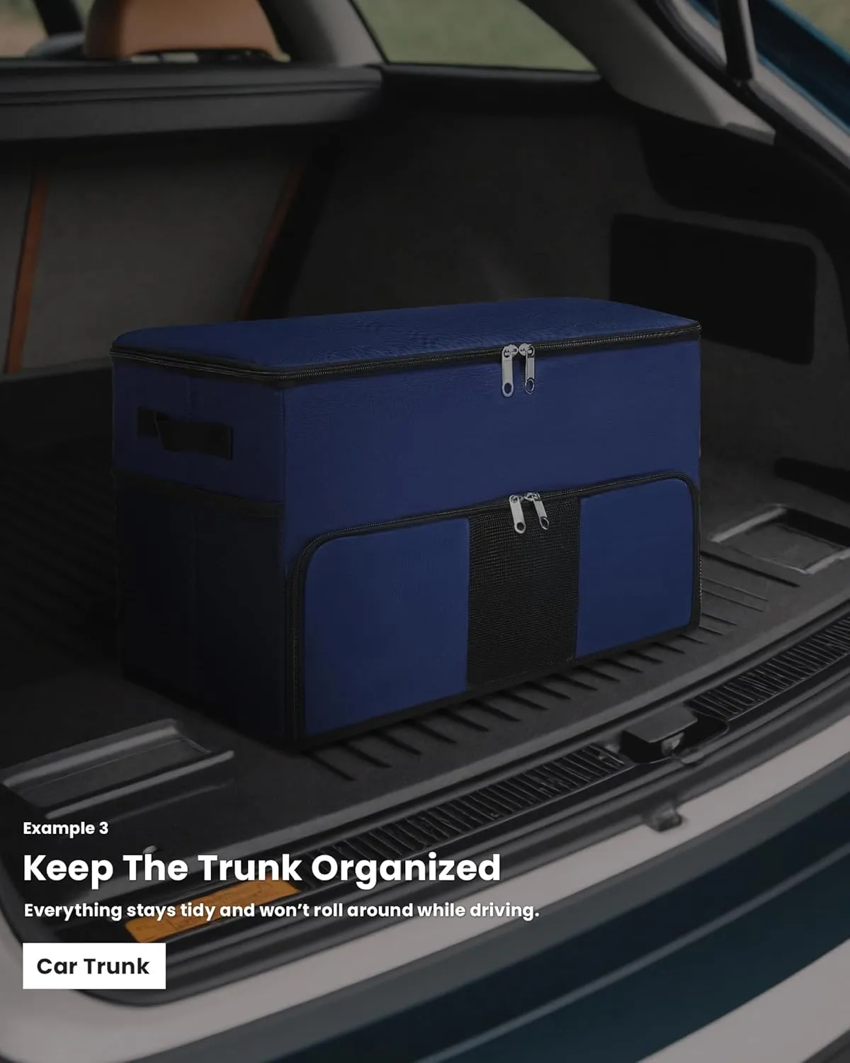 Golf Trunk Organizer for Golf Shoes Clothes Gloves Hats Large Collapsible Golf Storage Box with 4 Dividers Water-Resistant Golf Shoe Bag for 2 Pair of Shoes Golfing Accessories for Men Women Golfers