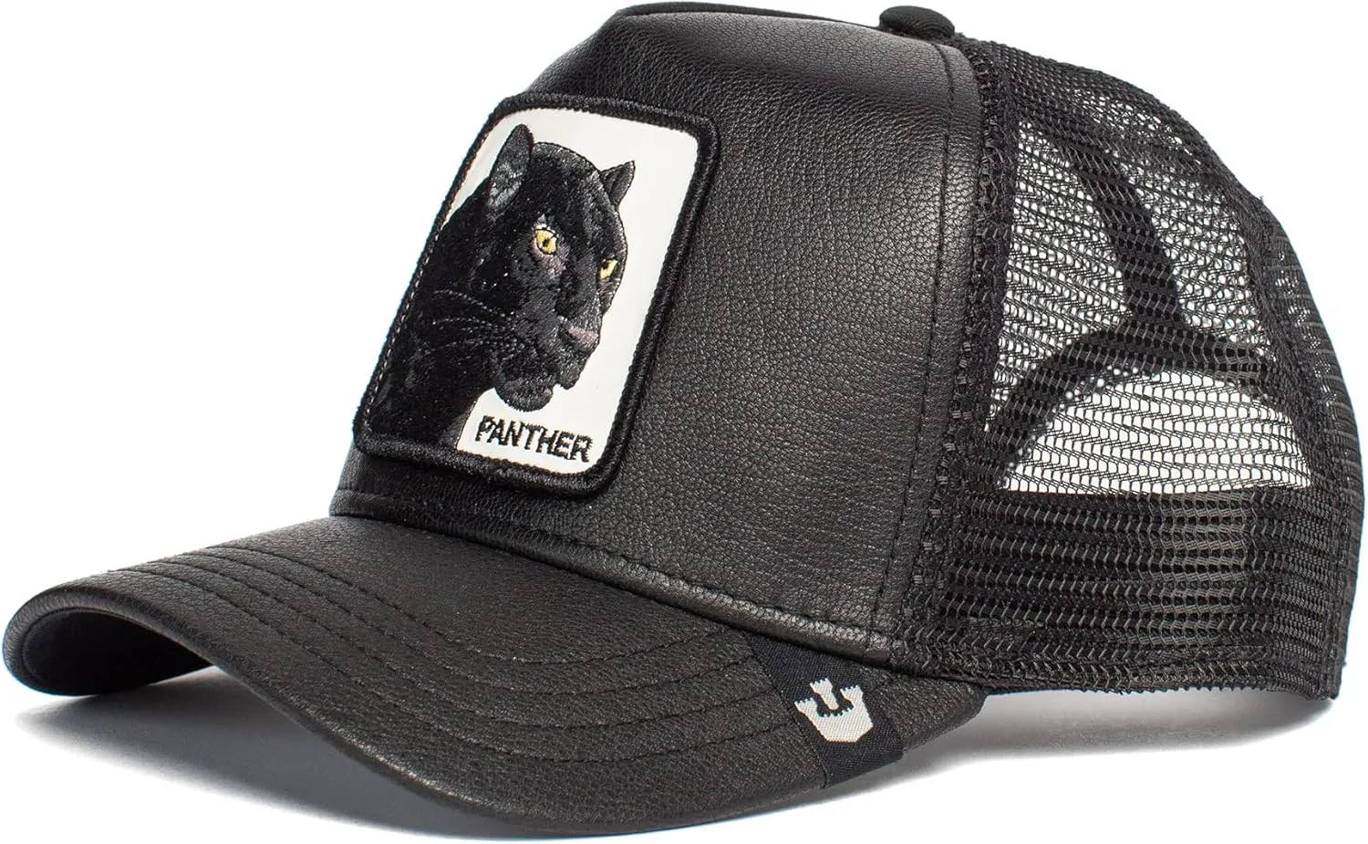 Goorin Bros. The Farm Leather Unisex Trucker Hat, Black (Truth Will Prevail), One Size