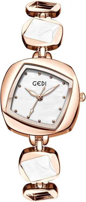 Gosasa Fashion Women's Quartz Watch Minimalist Irregular Geometric Bracelet Analog Waterproof Ladies Casual Dress Wrist Watches