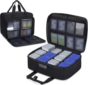 Graded Card Case for 600  35pt Top Loader, Trading Card Storage Bag for Touch Magnetic Cards, Rigid Card, Sports Card, Slab Card Case with Combination Lock, Travel Organizer for TCG/for MTG