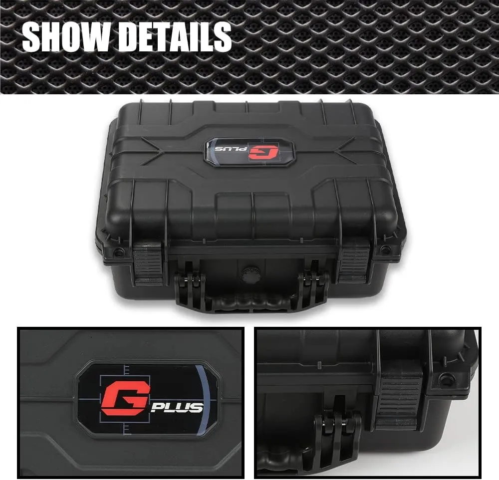 Graded Card Storage Box Compatible with BGS PSA SGC FGS Graded Sports Trading Cards,Weatherproof Case Impact Absorbing Foam Slots (Large, Black)