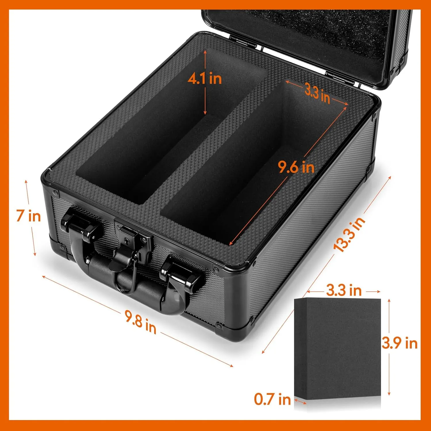 Graded Card Storage Box, PSA Slab Case Holder for Graded Cards, Top Loaders Trading Card Storage Hard Case for Sports Card, Top Loaders, One Touch, Game Cards (2 Row)