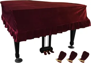 Grand Piano Cover, NKTM Dustproof Piano Washable with Velvet Soft Bordered Triangle Decorated Protective Cover Cloth (65" x 59" x 20" )
