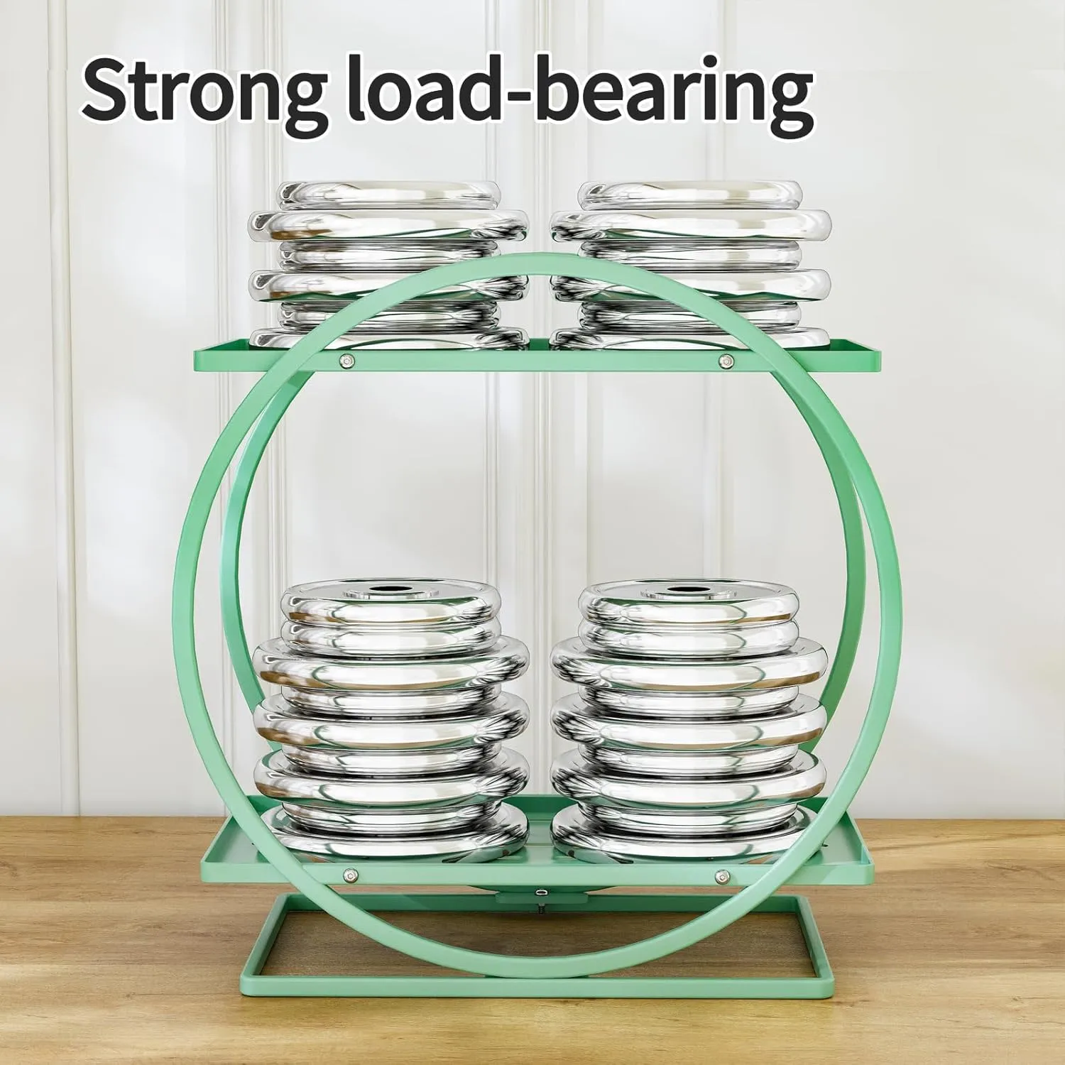 Green Perfume Organizer for Dresser, 2-Tier Bathroom Counter Organizers, Elegant Round Makeup Organizer for Vanity, Versatile Bathroom Tray Countertop Shelf, Compact Skincare Storage