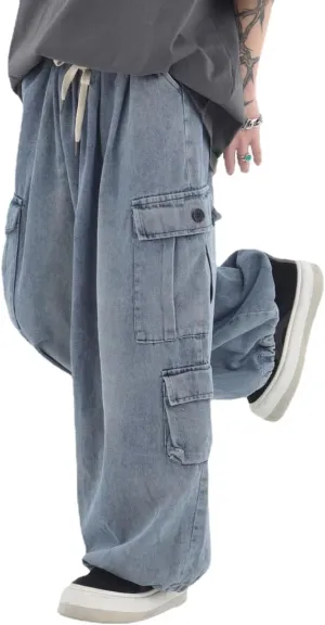 Grunge Baggy Jeans Y2K Emo Alt Cargo Pant Fairycore Demin Cloting Aesthetic Jogger Sweatpants Hiphop Tripp Streetwear