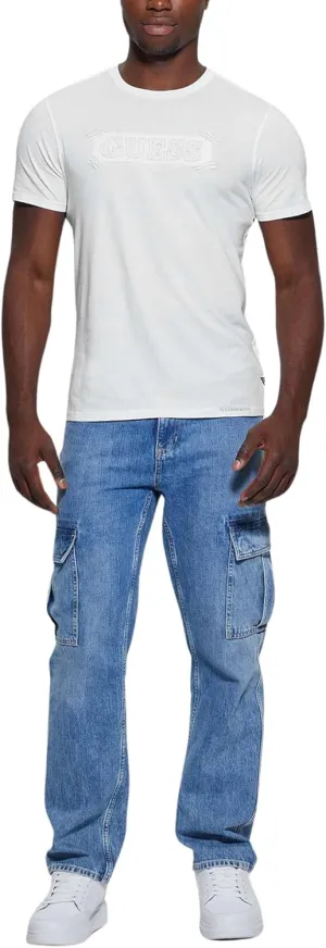 GUESS Men's Short Sleeve Applique Tee
