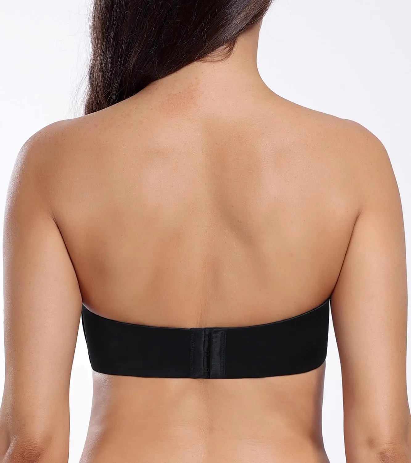 HACI Plunge Deep U Strapless Bra Push Up Demi Everyday Seamless Underwire