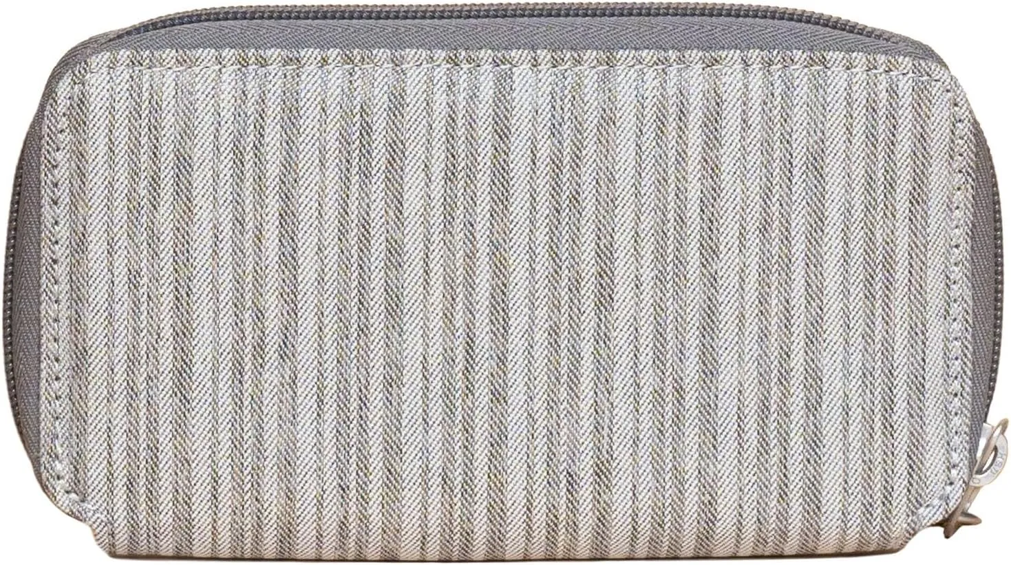 HAIKU Intrepid Wristlet, Clutch Wallet, Zip Around RFID-Blocking Credit Card and ID Holder, Hand Purse, Gray Poplar