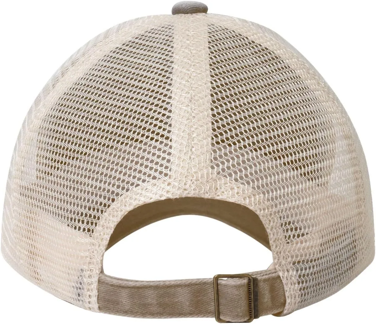 Hammock Hanging from Palm Trees Printed Cowboy Mesh Baseball Cap — Adjustable mesh