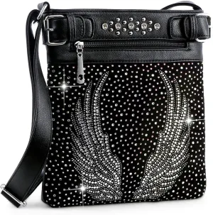 HANDBAG EXPRESS Rhinestone Bling Crossbody Messenger Bag Evening Party Purse Multi Desgin