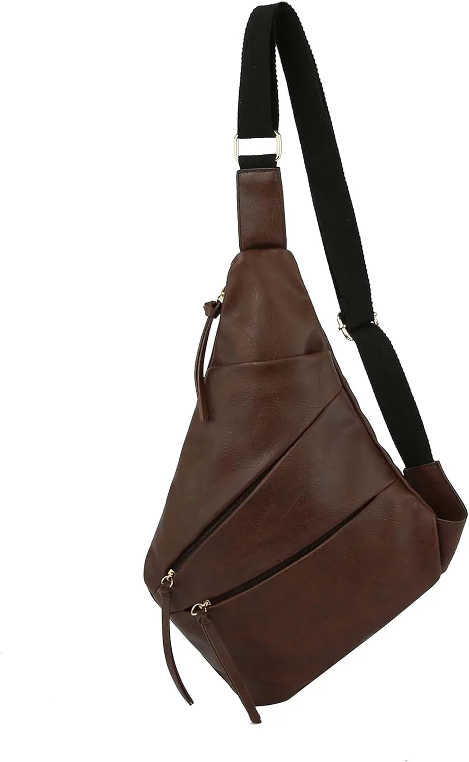 Handbag Republic Fashion Sling Bag Crossbody Vegan Leather Daypack Men Women by Metro Muse (Coffee)