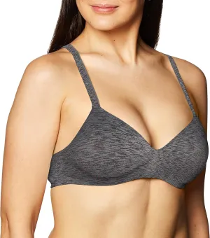 Hanes Women's Wireless Moisture-Wicking T-Shirt Bra, Wirefree Convertible Bra (Retired Colors)