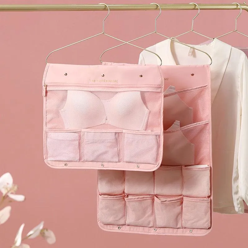 Hanging household wardrobe hanging underwear storage bag