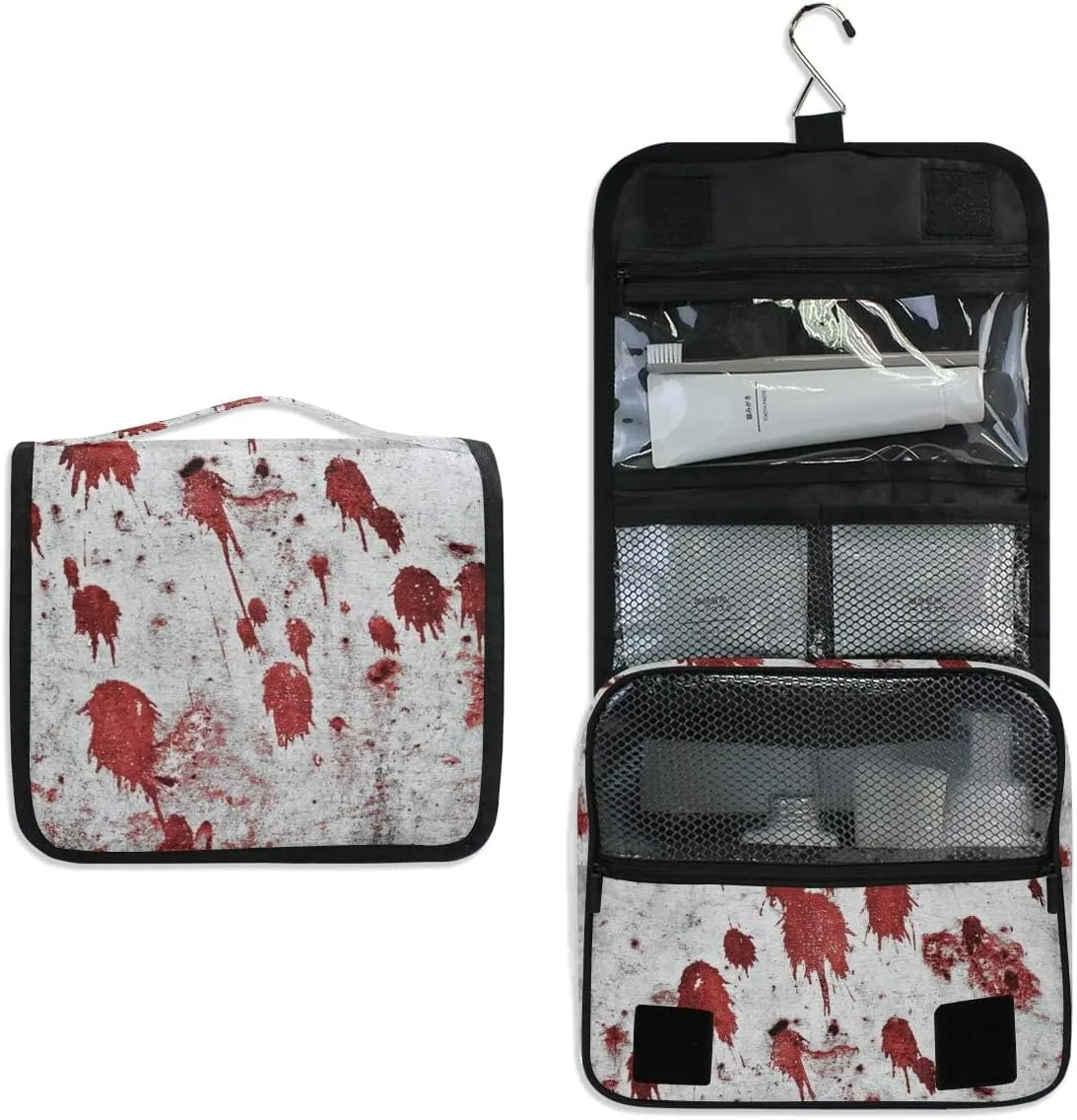 Hanging Toiletry Bag - Large Capacity Women Travel Business Cosmetic Organizer Portable Makeup Pouch with Sturdy Hook
