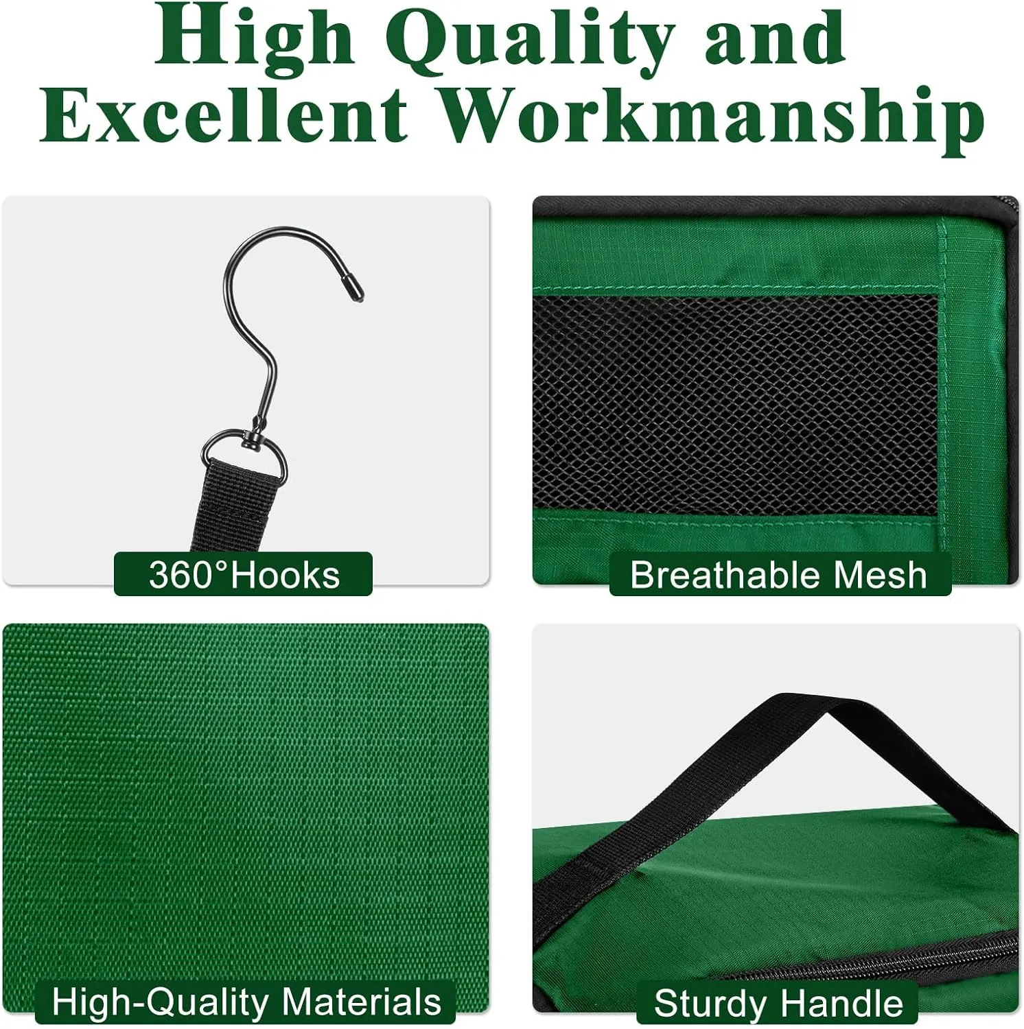 Hanging Travel Organizer, Carry on Luggage Suitcase Organizer, Travel Essentials Portable Travel Shelves Packing Cube for Travel Cruise Medium,Green