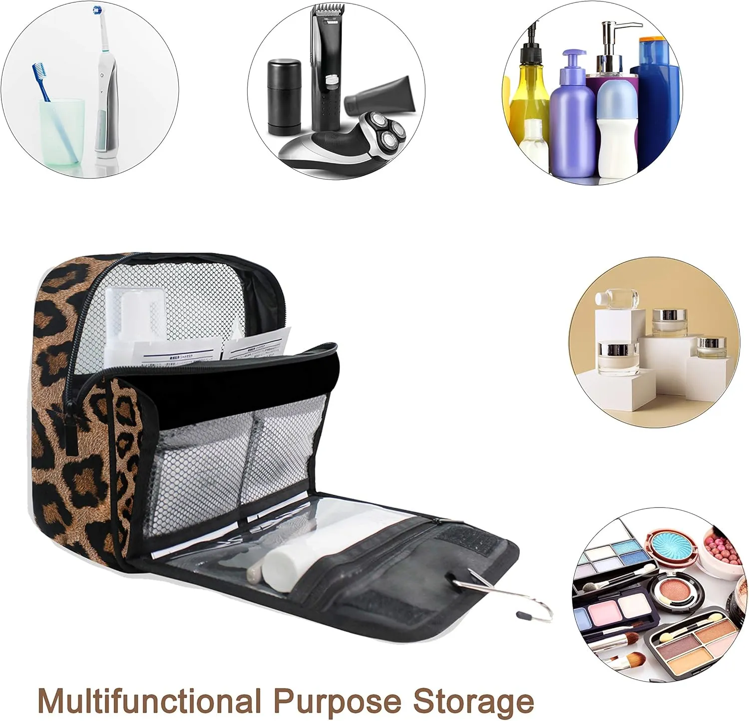 Hanging Travel Toiletry Bag Kit Makeup Case Cosmetics Organizer for Men Women