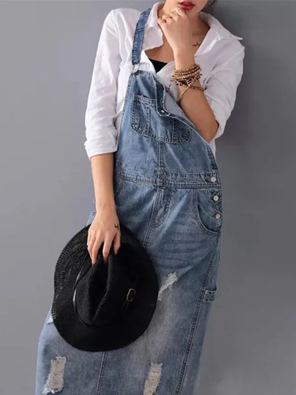 Harper™ - Vintage Denim Overall Dress
