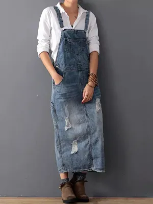 Harper™ - Vintage Denim Overall Dress