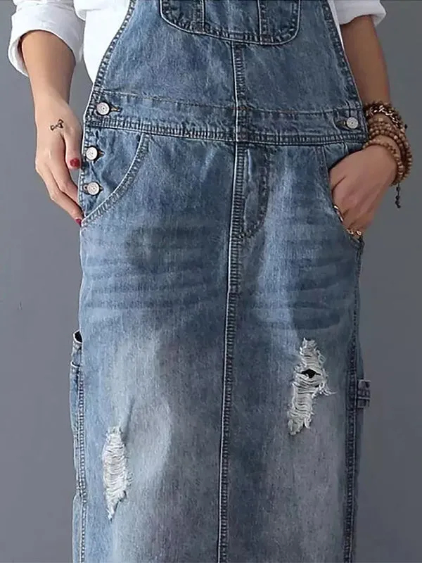 Harper™ - Vintage Denim Overall Dress