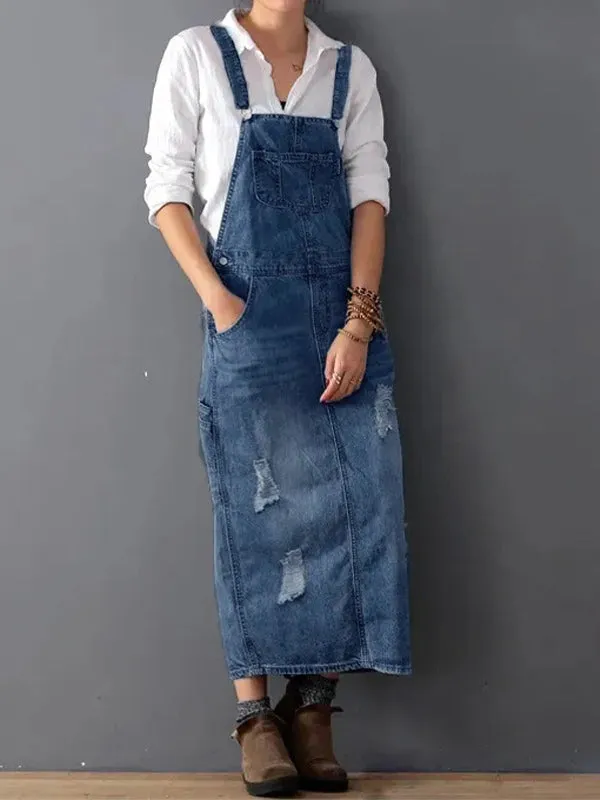 Harper™ - Vintage Denim Overall Dress