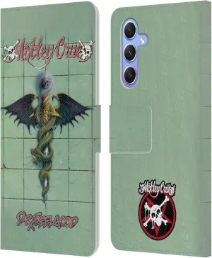 Head Case Designs Officially Licensed Motley Crue Dr. Feelgood Albums Leather Book Wallet Case Cover Compatible with Samsung Galaxy A34 5G
